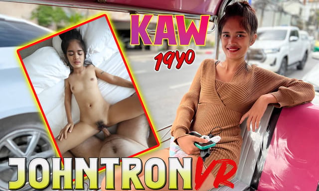 Kaw JohnTronVR receives vaginal sex and a blowjob from a white man in a Thai street setting within this JohnTronVR 60 FPS POV production
