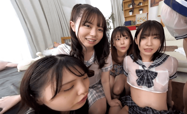 Mao Watanabe and Mizuki Yayoi engage in close-up kissing and full body licking during this 4K VR scene with Hana Shirato.