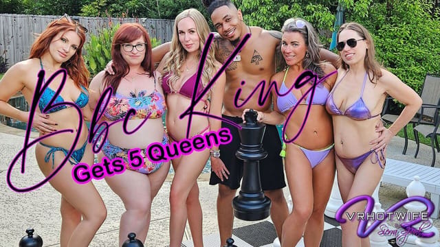 Athena West, Busty Bexx, and Oh Oliviaxoxo engage in group sex and oral sex during a BBC reverse g-bang in this non-POV VR video.