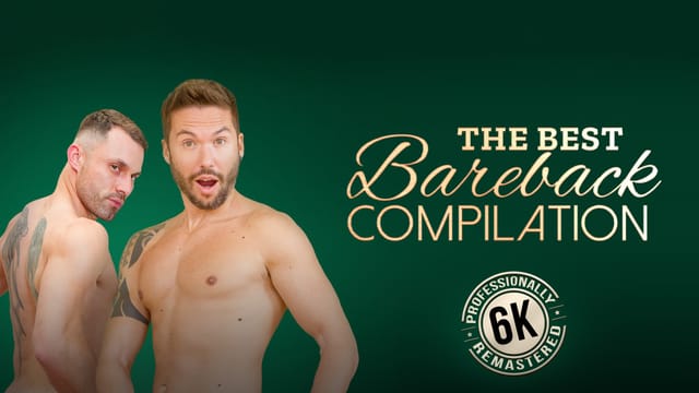 Male models in a bareback compilation video featuring 4K and 6K resolution VR content from VRB Gay