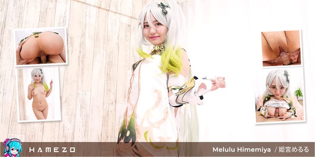 Melulu Himemiya performs a messy blowjob and tits fuck in this 20-minute Hamezo VR POV video featuring vaginal sex.