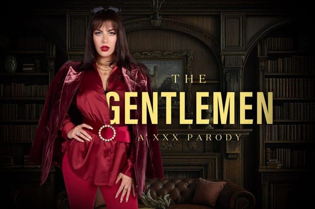 Gal Ritchie in cosplay performs a POV blowjob with dirty talk in a VR scene featuring medium tits
