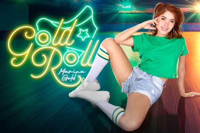 Marina Gold performs a 69 and POV blowjob in a close up shot with twerking in this 8K VR video production by BadoinkVR.