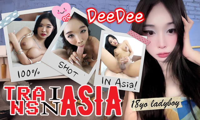 Deedee performs oral and anal acts in a VR POV close-up for TransinAsia.
