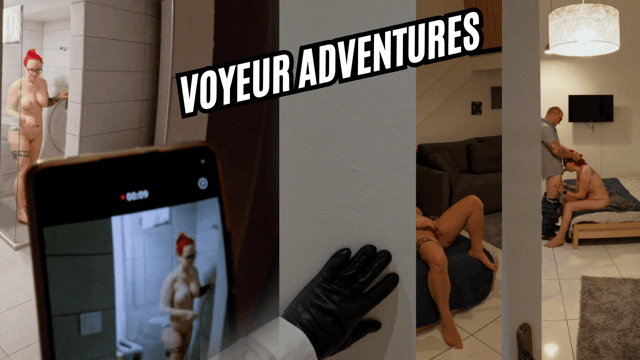 Redhead model performs a blowjob in a voyeur adventure by Alec Hardy presented as non POV adult VR content