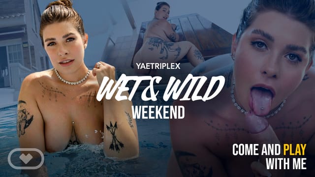 Yaetriplex performs a POV blowjob and pussy licking outdoors in this 60 FPS VR video with medium tits.