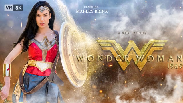 Marley Brinx as Wonder Woman performs a POV blowjob outdoors in this 60 FPS VR cosplay video.