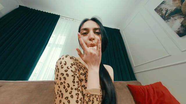 Brunette model Melissajenix performs a solo scene in a VR production featuring 6K resolution and 180 degree viewing angles
