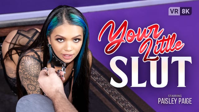 Paisley Paige performs a POV blowjob in a 4K VR scene filmed at 60 frames per second for VR Bangers.