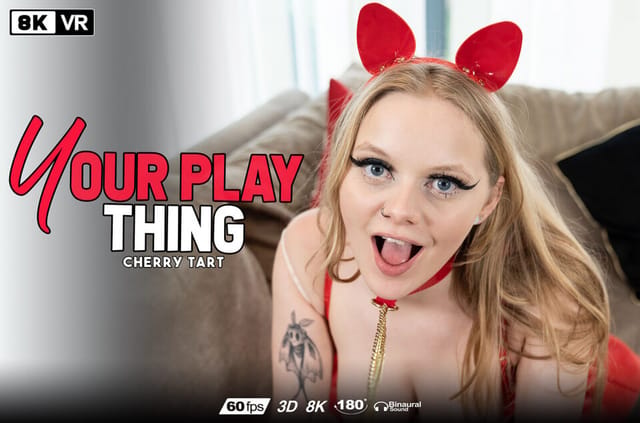 Cherry Tart performs a solo British scene with medium breasts in a non POV VR video featuring an orgasm