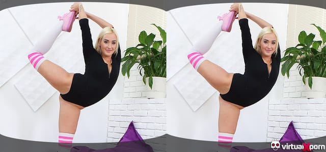 Daisy Lee performs a 69 and blowjob in a European teen VR scene filmed in 60 FPS with tight and busty details.