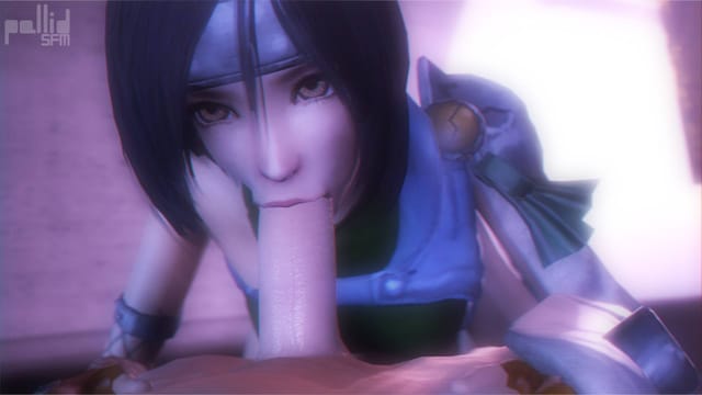 Yuffie performs a blowjob in a 180 degree VR scene with 4K resolution and 3D CGI graphics by DarkDreams.