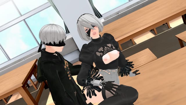 Nier Automata - 2B Fucked Sideways Lewd FRAGGY hentai girl — photo 5