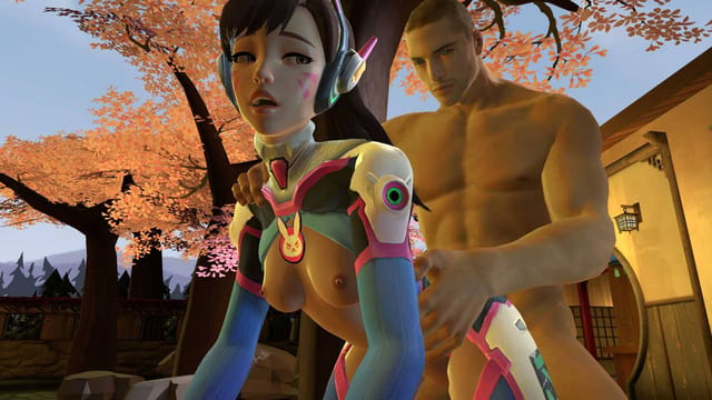 D.Va in a 4K VR anime parody enjoys intimate scenes in a 180 degree view by DarkDreams.