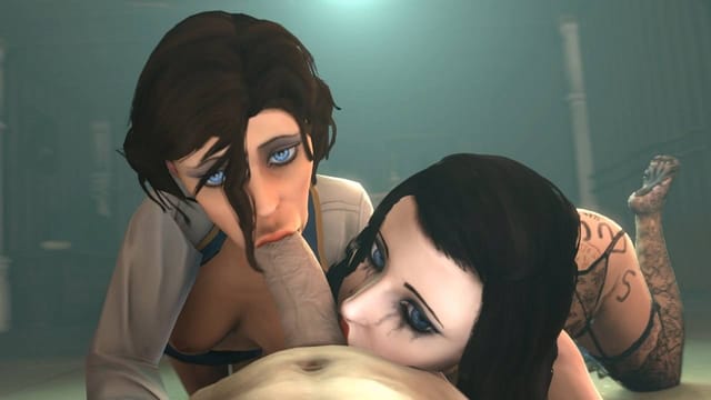 Elizabeth performs a blowjob in this 4K DarkDreams VR video featuring 180-degree 3D visuals and brunette styling.