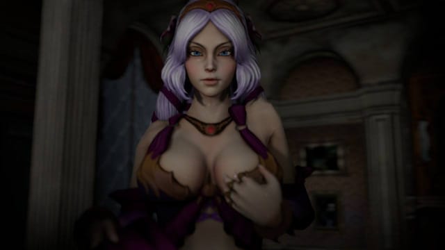 Aphrodite rides in cowgirl position during a 180 degree 3D VR parody in 4K resolution