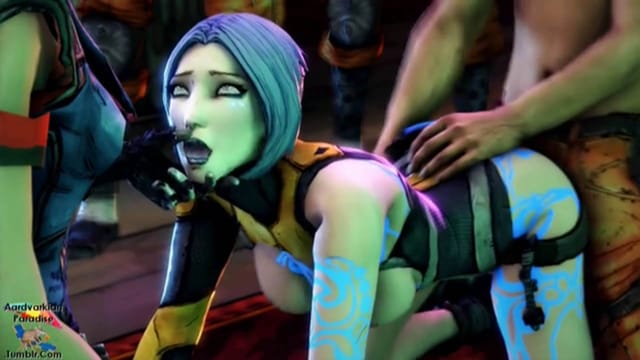 CGI model Maya performs a siren swallow in this 4K 180-degree VR parody video with immersive stereoscopic visuals.