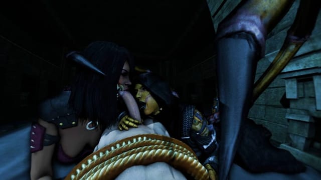 D'Vorah and Mileena's Pre-Match Warmup CGI Girl DarkDreams — photo 3