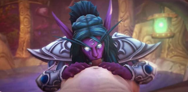 CGI Tyrande in a 180 degree VR scene with binaural sound and 4K resolution from DarkDreams.