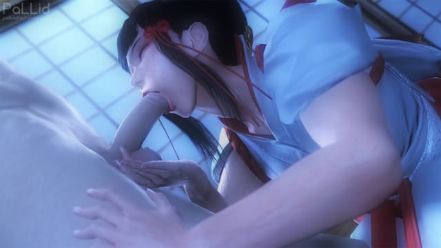 Kazumi Mishima performs a blowjob in this 4K 180-degree VR 3D CGI hentai parody by DarkDreams