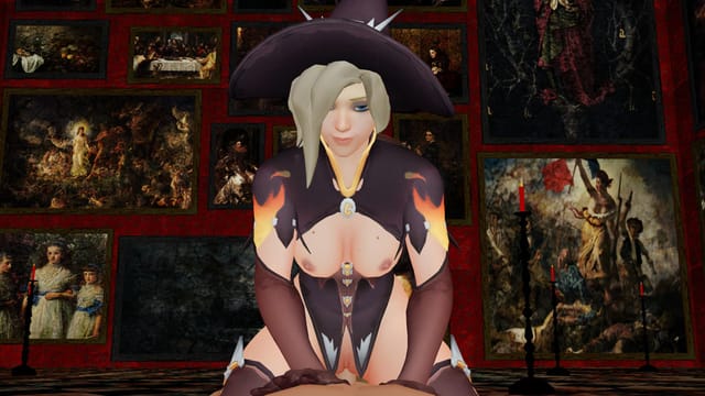 Overwatch - Mercy Witch Halloween Cowgirl CGI Girl Lewd FRAGGY — photo 4