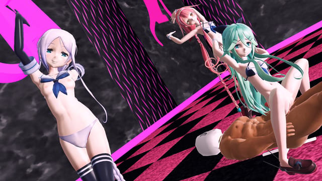 CGI hentai character dances in 360 degree VR with binaural sound and 4K resolution for Lewd FRAGGY