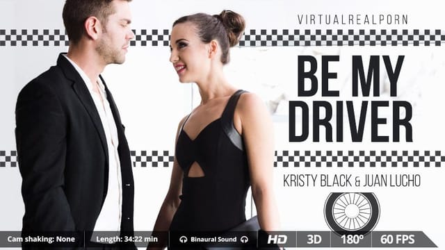 Kristy Black performs a hardcore blowjob and anal sex in a 4K VR video filmed with Juan Lucho for Virtual Real Porn.