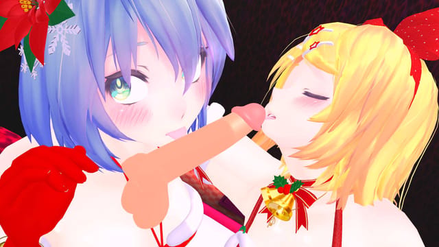 CGI Hatsune Miku and Rin in a 4K 180 degree VR Christmas special with binaural sound