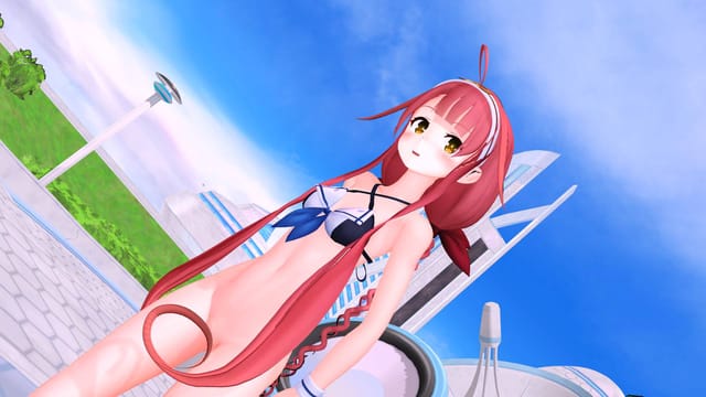 CGI hentai characters Kawakaze and Yamakaze engage in rough sexual acts and dance in a 4K 180 degree VR production by Lewd FRAGGY.