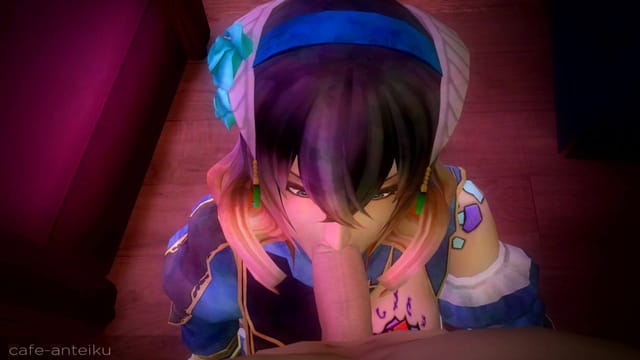 CGI Miriam from Bloodstained poses in 180 degree VR 4K adult animation with binaural sound by DarkDreams