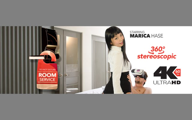 Marica Hase performs oral sex in a hotel room during this 4K VR POV scene with 60 FPS playback.