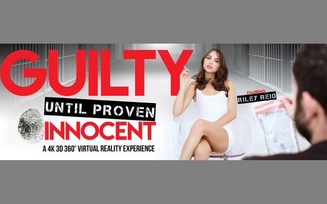Riley Reid performs solo masturbation in a POV VR scene featuring 4K resolution and 60 FPS playback.