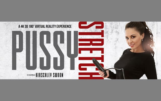 Kirschley Swoon performs solo yoga masturbation in 4K VR with big tits and 60 FPS passthrough.