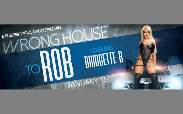 Bridgette B as dominatrix performs a POV blowjob in a house setting with 4K VR passthrough quality