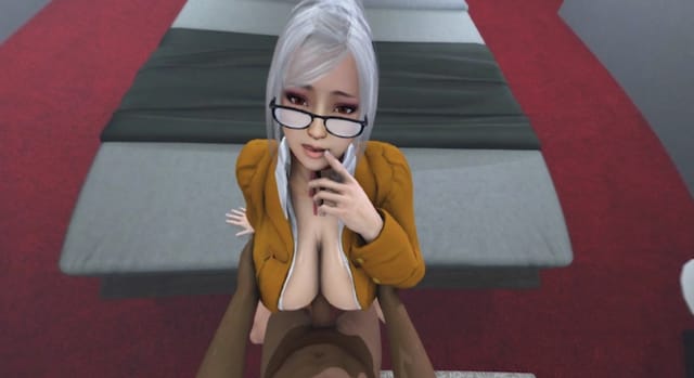 CGI hentai Meiko Shiraki in prison uniform receives intercourse in a cell rendered in 4K 180 degree VR