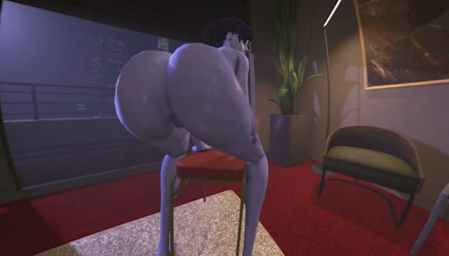 CGI Widowmaker model performs a boot clap in 4K 180 degree VR binaural sound production.