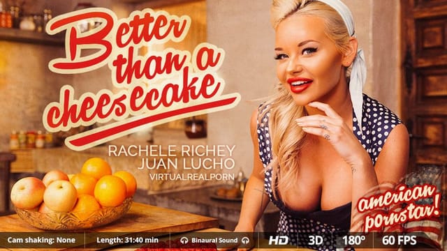 Rachele Richey and Juan Lucho perform hardcore anal and titty fuck in this VR POV scene with 60 FPS quality.