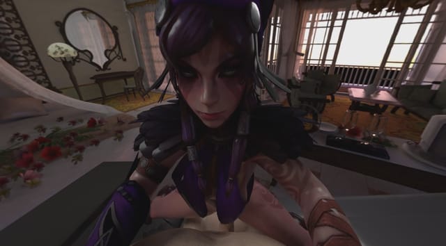 CGI Morrigan VR cowgirl in 4K 180 degree binaural sound virtual reality adult parody scene by Kittys Smut studio