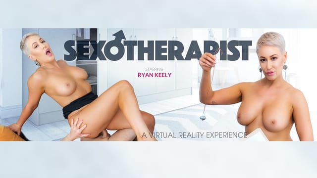 Ryan Keely performs a professional blowjob and footjob in a VR Bangers 60 FPS POV scene with titty fuck.