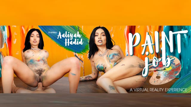 Aaliyah Hadid performs a blowjob and anal sex in a POV VR scene for VR Bangers