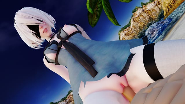 Nier Automata - 2B Sunset Beach Cowgirl Lewd FRAGGY — photo 3