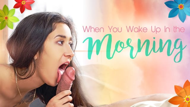 Darcia Lee performs a morning blowjob in a VR Conk POV scene with 4K quality and 60 FPS.