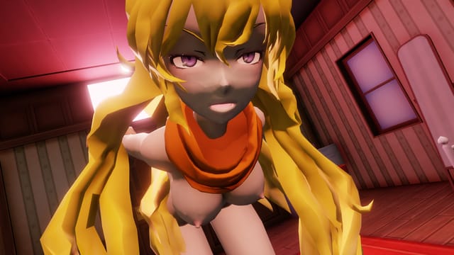 CGI Yang from RWBY is grabbed by the arm in a doggy style pose in this 4K 180 degree VR hentai parody by Lewd FRAGGY with binaural sound.