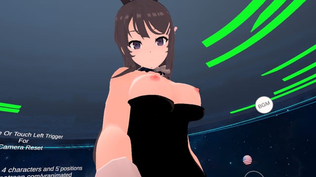 CGI bunnygirl character in first person view hentai scene produced by VRAnimeTed in virtual reality format