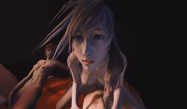 Lightning and Serah perform a double team POV masturbation scene in 4K VR with 180 degree red head views.