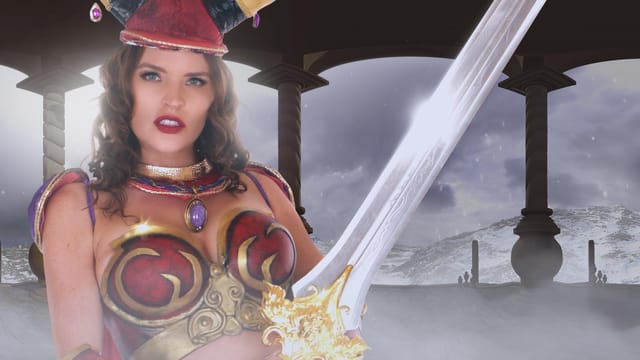 Krissy Lynn performs a POV blowjob in a 4K VR afterlife cosplay scene filmed at 60 frames per second.