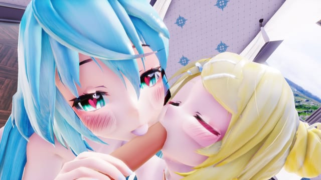 Vocaloid – Miku & Rin Double Treatment Lewd FRAGGY — photo 5