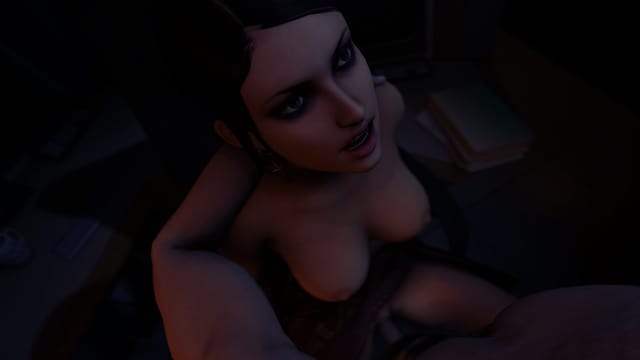 CGI Zafina in a Tekken parody engages in explicit POV action within a 180-degree VR environment captured in 4K resolution.