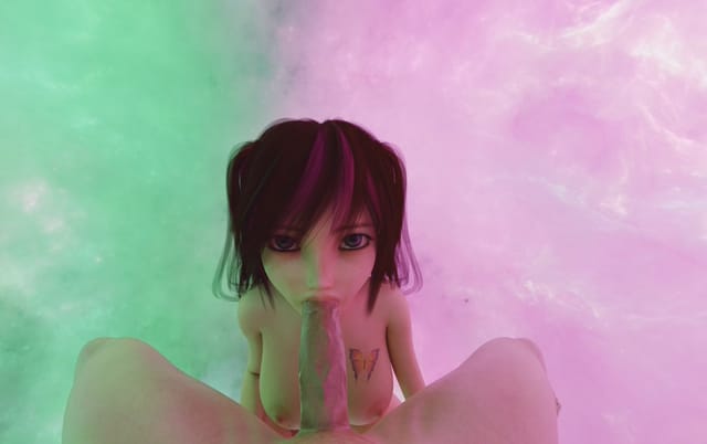 Neon Goddess Blowjob AlexGoldxx — photo 1