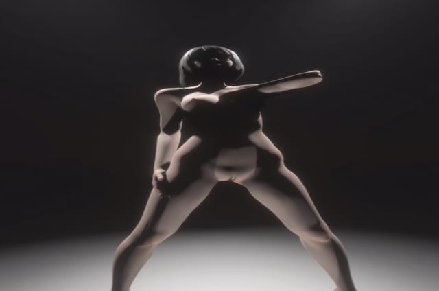 CGI character performs a dance in VR180 3D with binaural sound and AlloyStorm production values.
